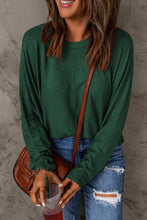 Load image into Gallery viewer, Seam Detail Round Neck Long Sleeve Top
