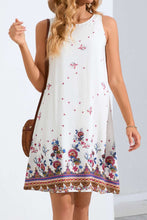 Load image into Gallery viewer, Floral Round Neck Sleeveless Dress