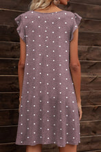 Load image into Gallery viewer, Butterfly Sleeve Round Neck Dress