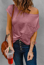 Load image into Gallery viewer, Capped Sleeve Round Neck T-Shirt