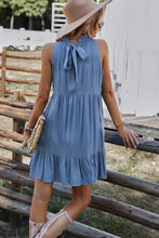 Load image into Gallery viewer, Sleeveless Frill Neck Tiered Dress
