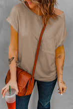 Load image into Gallery viewer, Capped Sleeve Round Neck T-Shirt