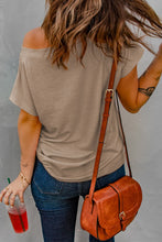 Load image into Gallery viewer, Capped Sleeve Round Neck T-Shirt