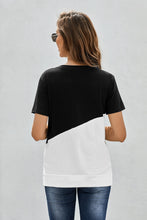Load image into Gallery viewer, Two-Tone Round Neck Tee