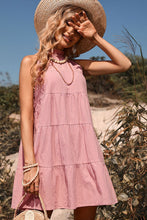Load image into Gallery viewer, Tie Back Sleeveless Tiered Dress