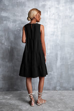Load image into Gallery viewer, Sleeveless Round Neck Tiered Dress