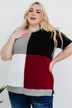 Load image into Gallery viewer, Plus Size Color Block Round Neck T-Shirt