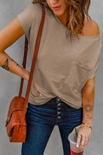 Load image into Gallery viewer, Capped Sleeve Round Neck T-Shirt