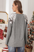 Load image into Gallery viewer, Leopard Snakeskin Print Dropped Shoulder Top