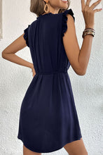 Load image into Gallery viewer, Ruffled Tie-Waist Keyhole Dress