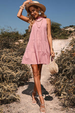 Load image into Gallery viewer, Tie Back Sleeveless Tiered Dress
