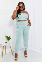 Load image into Gallery viewer, Zenana Full Size Stylish Comfort Smocked Tube Top & Joggers Set