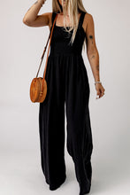 Load image into Gallery viewer, Smocked Square Neck Wide Leg Jumpsuit with Pockets