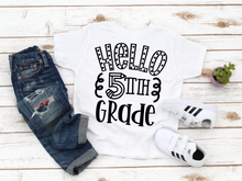 Load image into Gallery viewer, Hello 5th Grade Coloring Shirt-Youth Sizes