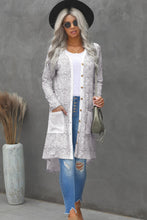 Load image into Gallery viewer, Striped Leopard Patchwork Duster Cardigan with Pockets