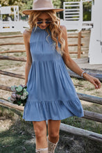 Load image into Gallery viewer, Sleeveless Frill Neck Tiered Dress