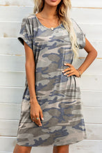 Load image into Gallery viewer, Scoop Neck Short Sleeve Pocket Dress