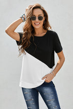 Load image into Gallery viewer, Two-Tone Round Neck Tee