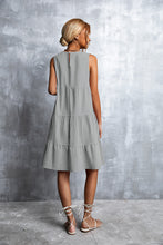 Load image into Gallery viewer, Sleeveless Round Neck Tiered Dress