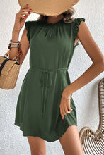 Load image into Gallery viewer, Ruffled Tie-Waist Keyhole Dress