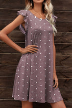 Load image into Gallery viewer, Butterfly Sleeve Round Neck Dress