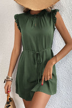 Load image into Gallery viewer, Ruffled Tie-Waist Keyhole Dress