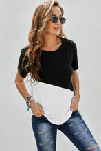 Load image into Gallery viewer, Two-Tone Round Neck Tee