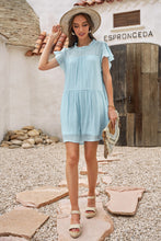 Load image into Gallery viewer, Ruffle Collar Flutter Sleeve Dress
