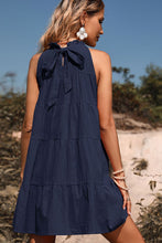 Load image into Gallery viewer, Tie Back Sleeveless Tiered Dress