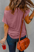 Load image into Gallery viewer, Capped Sleeve Round Neck T-Shirt