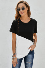 Load image into Gallery viewer, Two-Tone Round Neck Tee