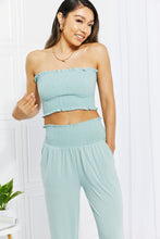 Load image into Gallery viewer, Zenana Full Size Stylish Comfort Smocked Tube Top & Joggers Set