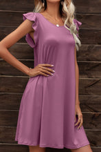 Load image into Gallery viewer, Butterfly Sleeve Round Neck Dress
