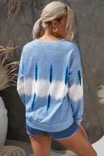Load image into Gallery viewer, Tie-Dye Drop Shoulder Round Neck Sweatshirt