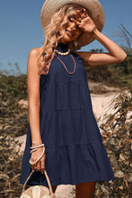 Load image into Gallery viewer, Tie Back Sleeveless Tiered Dress