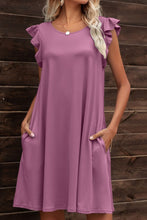 Load image into Gallery viewer, Butterfly Sleeve Round Neck Dress