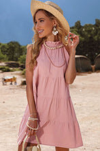 Load image into Gallery viewer, Tie Back Sleeveless Tiered Dress