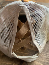 Load image into Gallery viewer, Sunflower Criss Cross Ponytail Hat with West Virginia Patch