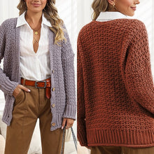 Load image into Gallery viewer, chunky cable knit oversize cardigan
