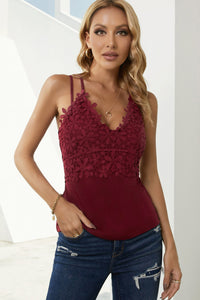 Lace Double Spaghetti Strap Cami Top