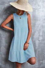 Load image into Gallery viewer, Sleeveless Round Neck Tiered Dress
