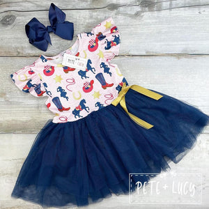 Pete & Lucy Western Print Tutu Dress