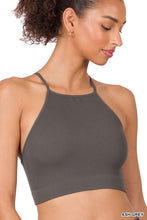 Load image into Gallery viewer, RIBBED SEAMLESS CROPPED CAMI TOP
