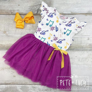 Pete & Lucy Music Note Tutu Dress