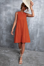 Load image into Gallery viewer, Sleeveless Round Neck Tiered Dress
