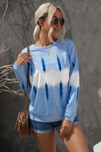 Load image into Gallery viewer, Tie-Dye Drop Shoulder Round Neck Sweatshirt
