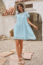 Load image into Gallery viewer, Ruffle Collar Flutter Sleeve Dress
