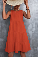 Load image into Gallery viewer, Sleeveless Round Neck Tiered Dress
