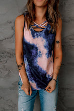 Load image into Gallery viewer, Tie-Dye Crisscross Tank
