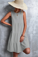 Load image into Gallery viewer, Sleeveless Round Neck Tiered Dress
